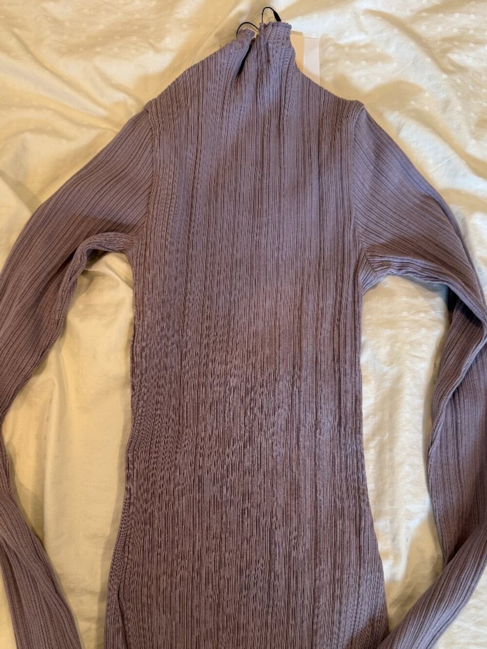 NWT Nation LTD Lilac Ribbed Mock Neck Top Nation LTD Brenna Lilac Top XS - Picture 5 of 8